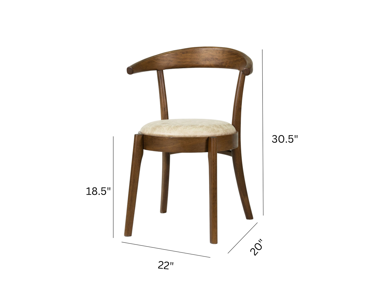 Moon Beige Dining Chair (Set of 2)