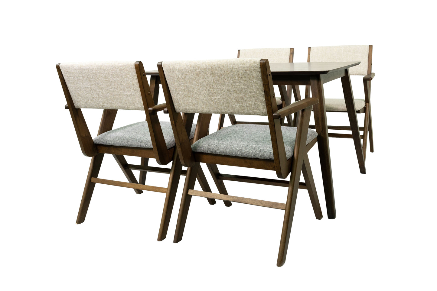 Cosy Brown 5-Piece Dining Set